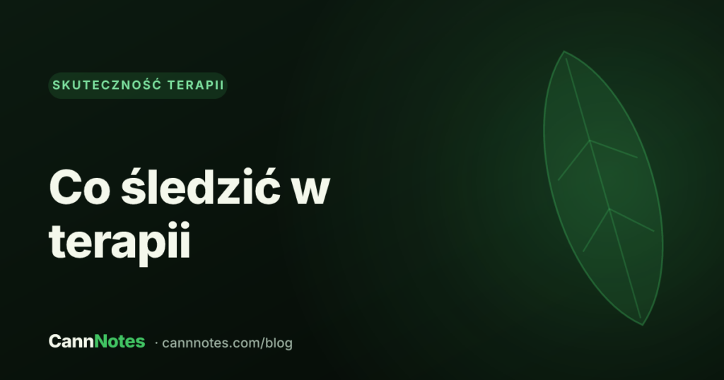 Lista parametrów terapii medyczną marihuaną do śledzenia w dzienniku