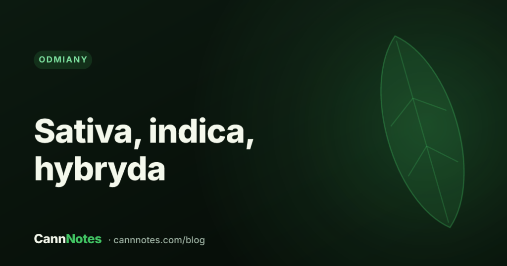 Porównanie sativa, indica i hybryda w kontekście medycznej marihuany